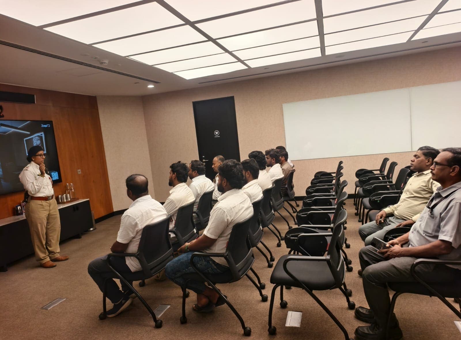 Traffic police training session for Sree Ayyappa Tourist drivers on road safety